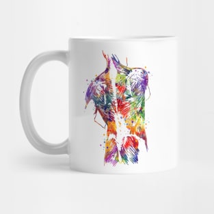 Human Back With Muscles Colorful Watercolor Gift Mug